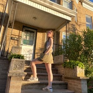 Neutral Green Casual Dress